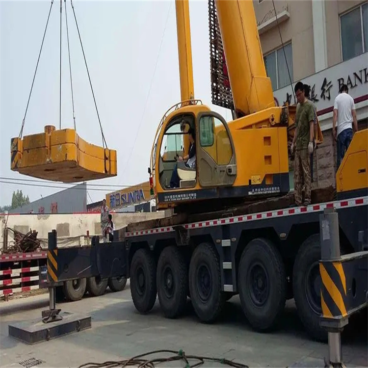 淮北杜集当地吊车出租|机器吊装|75吨|工厂搬迁服务